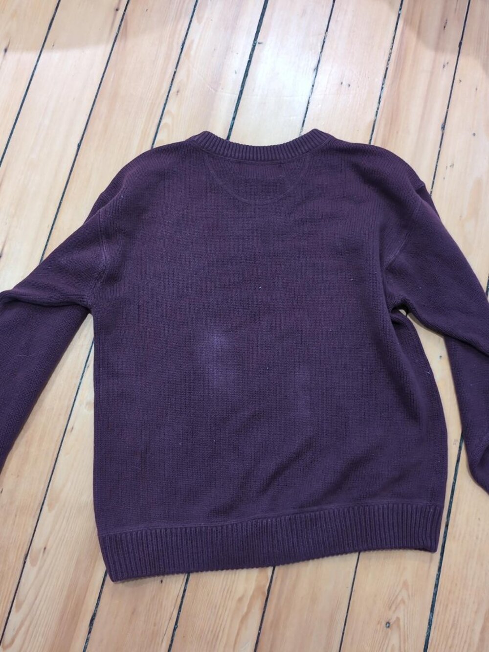Eddie Bauer Burgundy Pullover 90s Crewneck Sweater - Picture 3 of 6